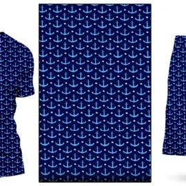 The New Fabric In Garments: Blue Anchor Pattern Fabric
