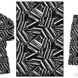 The New Trend In Garments Black & White Geometric Design